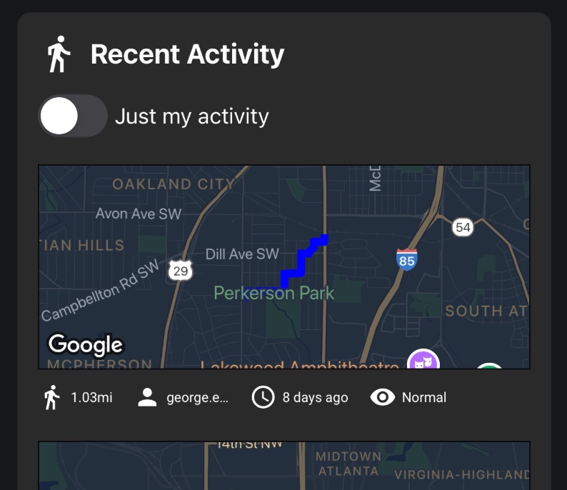 Walk Detail Screenshot